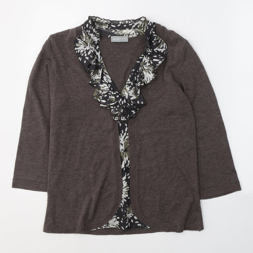 Per Una Womens Brown  Viscose Basic Blouse Size 10 Round Neck