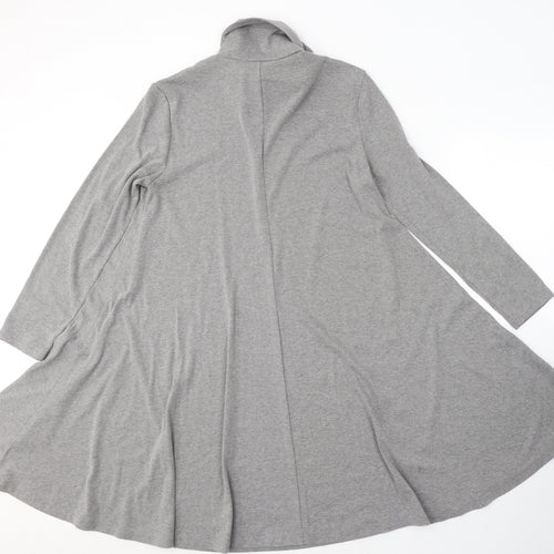 Floryday Womens Grey  Cotton Fit & Flare  Size M  Roll Neck Pullover