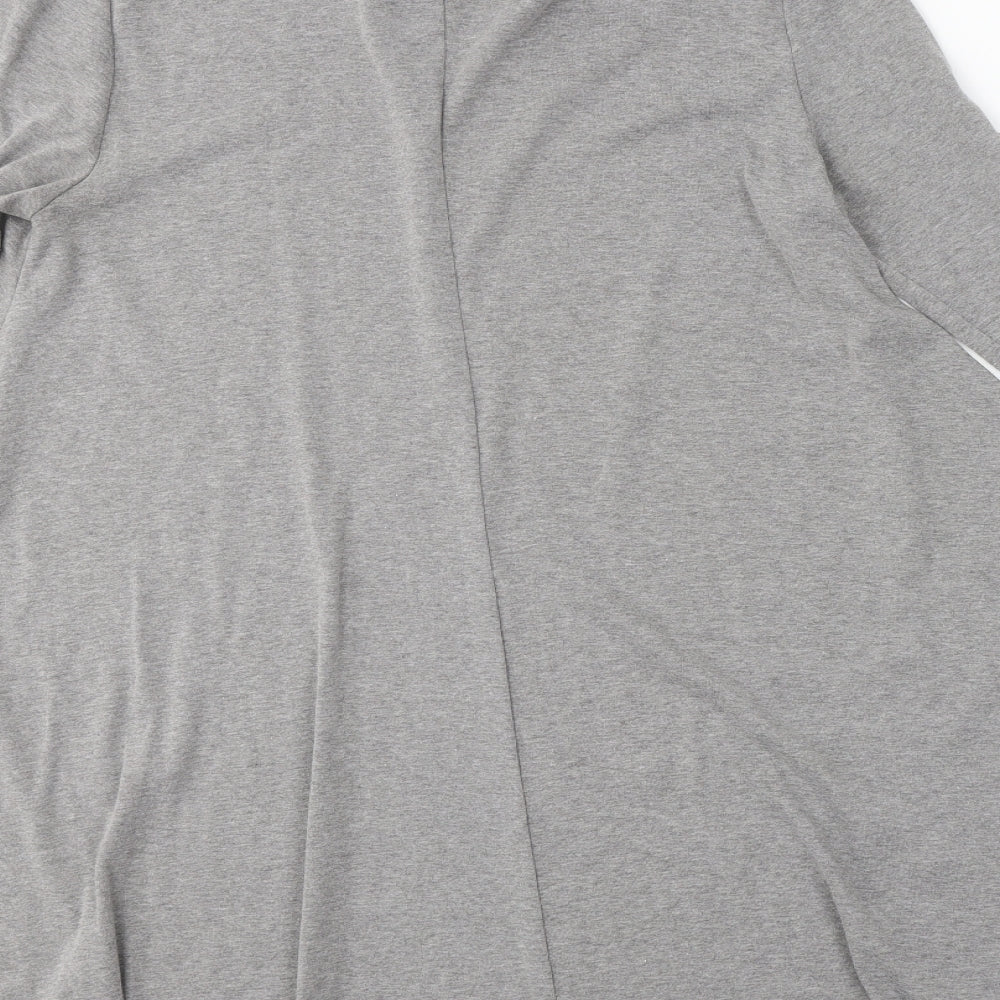 Floryday Womens Grey  Cotton Fit & Flare  Size M  Roll Neck Pullover