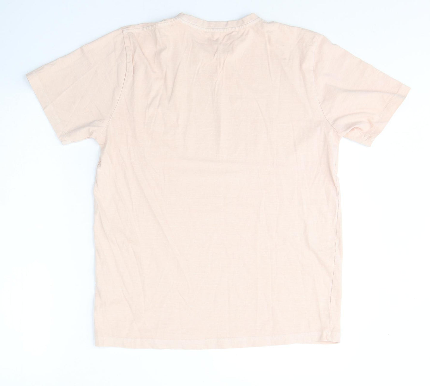 Femme Womens Pink  Cotton Basic T-Shirt Size M Round Neck - butterfly