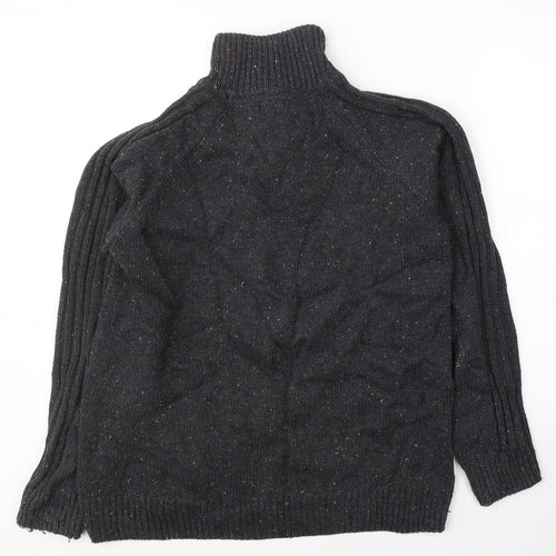 George Womens Grey High Neck  Acrylic Pullover Jumper Size L