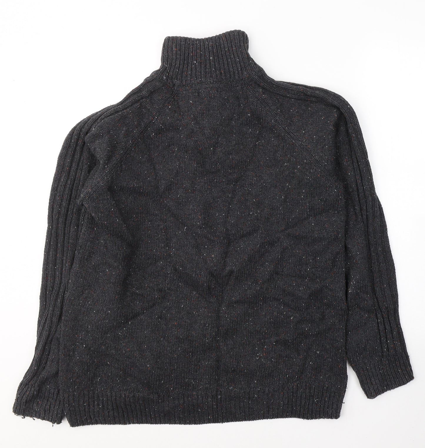 George Womens Grey High Neck  Acrylic Pullover Jumper Size L