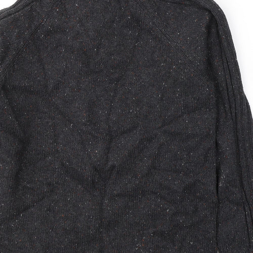 George Womens Grey High Neck  Acrylic Pullover Jumper Size L