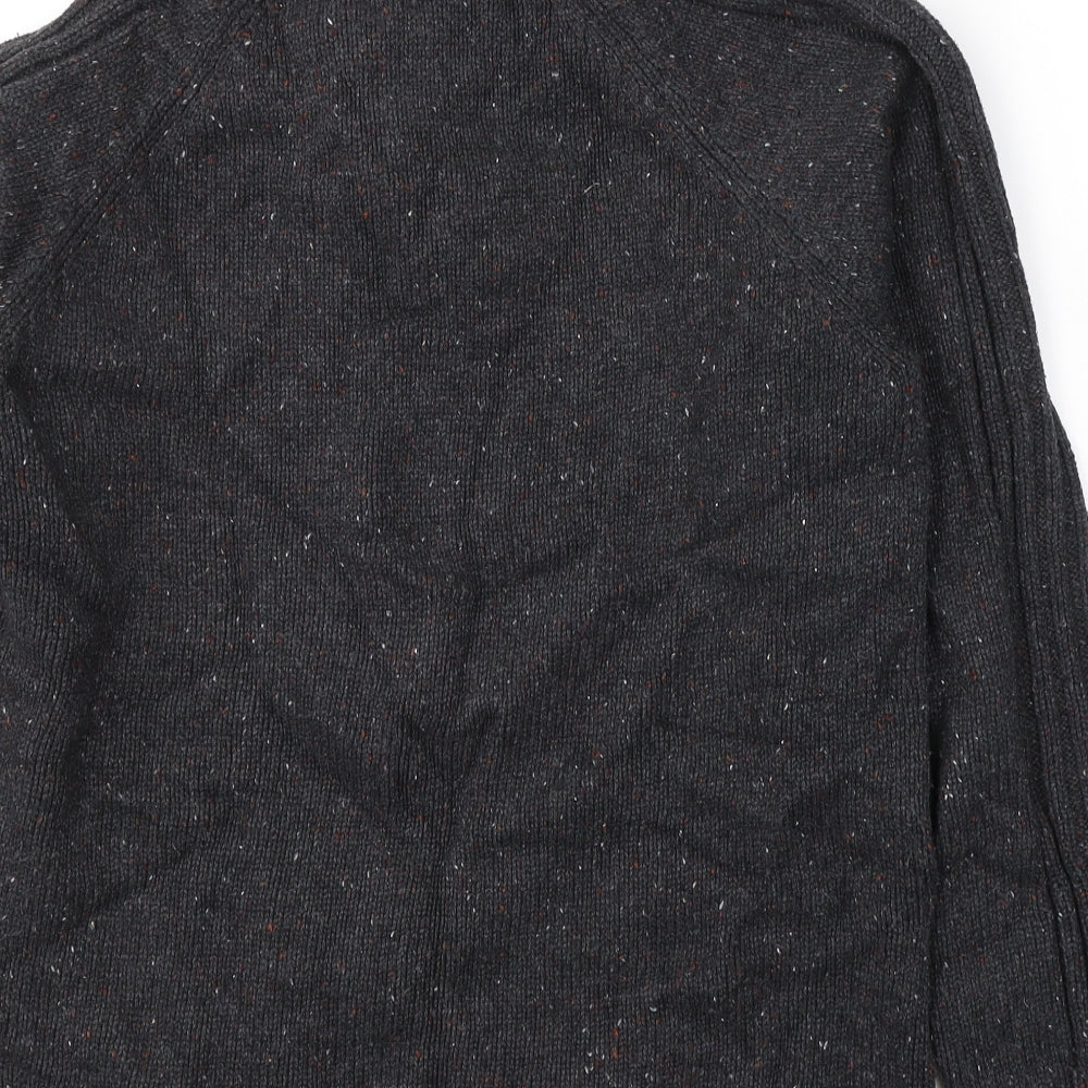 George Womens Grey High Neck  Acrylic Pullover Jumper Size L