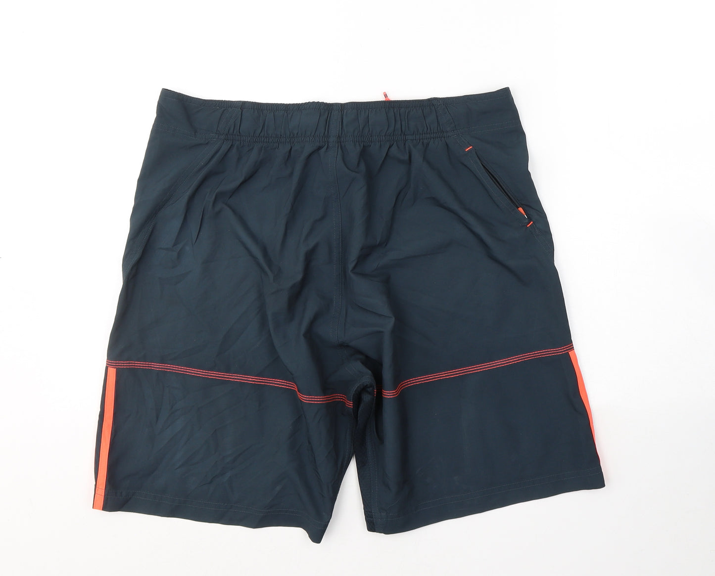 adidas Mens Grey  Polyester Sweat Shorts Size L L8 in Regular Tie - Swim shorts