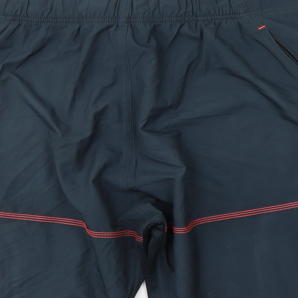 adidas Mens Grey  Polyester Sweat Shorts Size L L8 in Regular Tie - Swim shorts