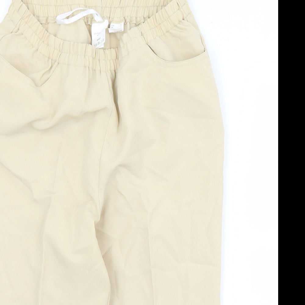 Preworn Womens Beige  Polyester Bermuda Shorts Size 14 L17 in Regular
