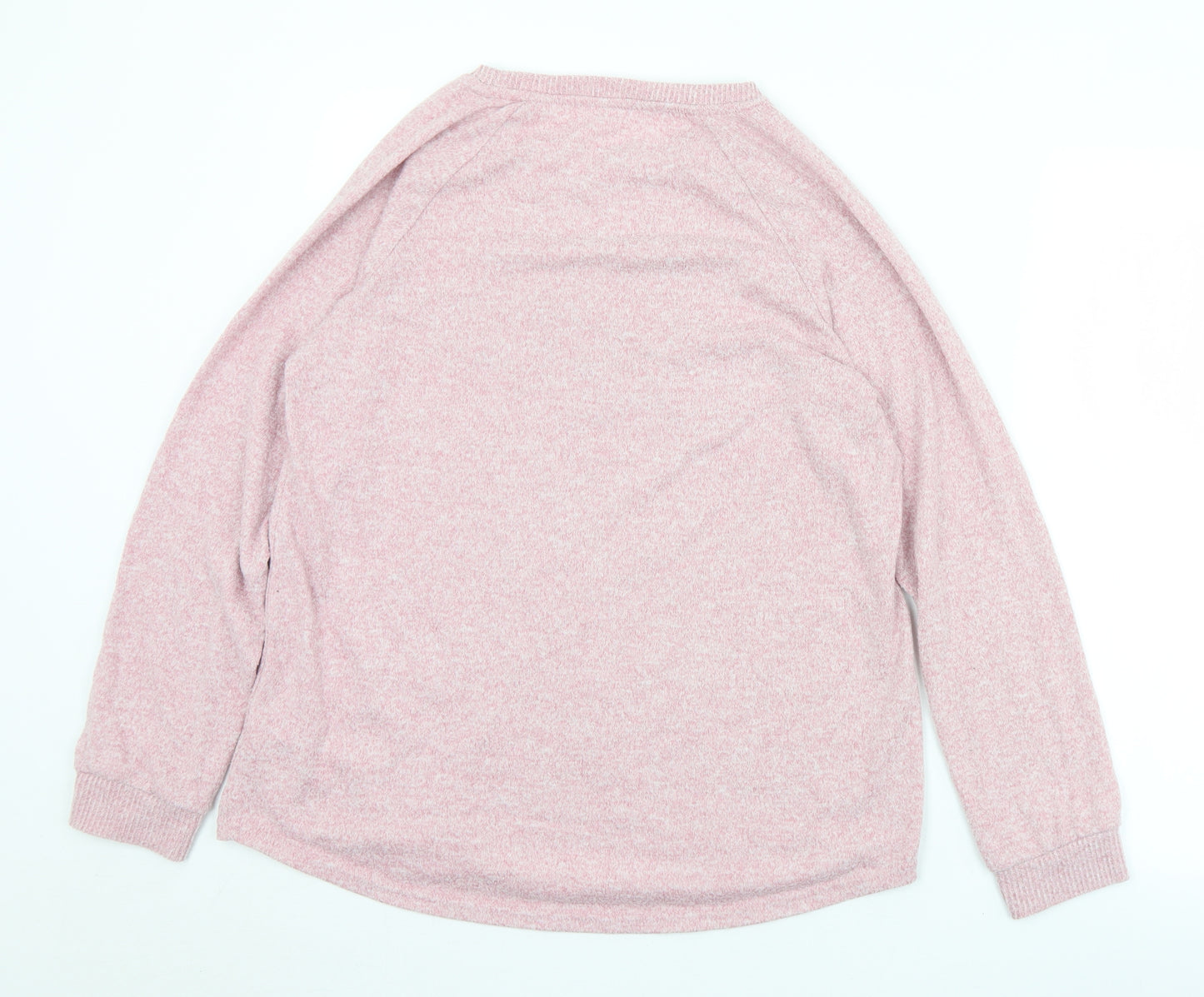 Primark Womens Pink Crew Neck  Polyester Pullover Jumper Size 10   - 10-12 Barbie