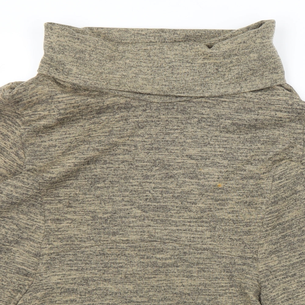 Preworn Womens Brown Roll Neck  Polyester Pullover Jumper Size 16