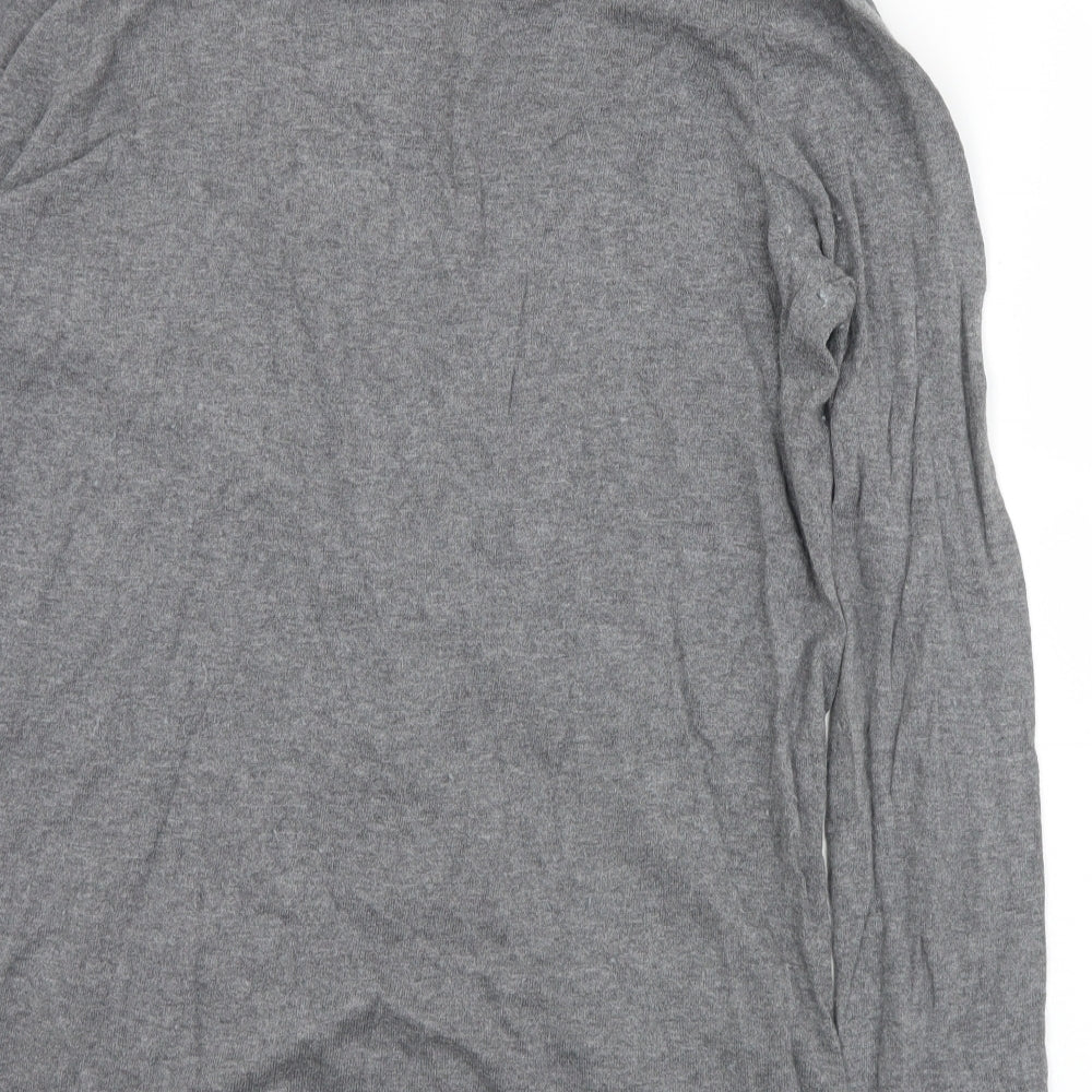 NEXT Womens Grey V-Neck  Cotton Cardigan Jumper Size 14