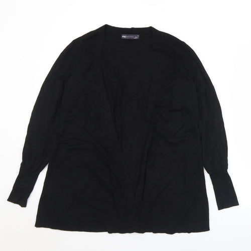 Marks and Spencer Womens Black Collared  Polyester Cardigan Jumper Size S