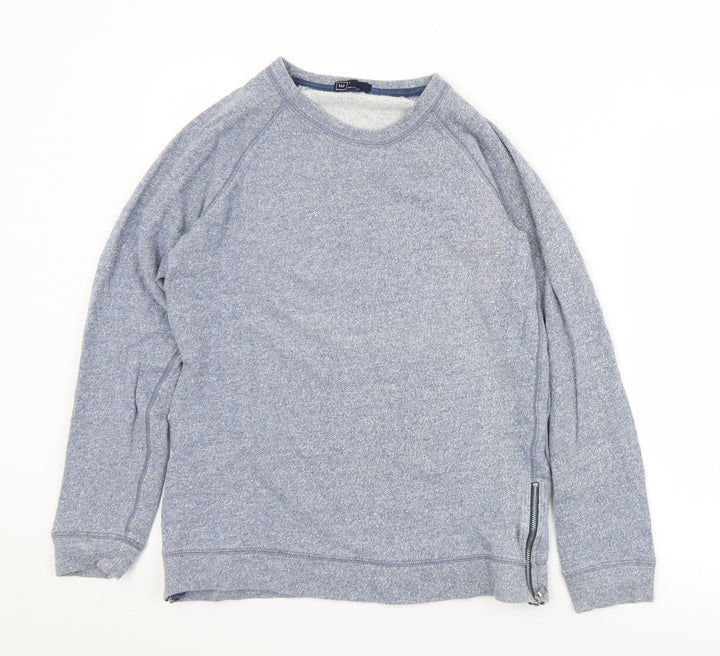 Gap Womens Blue Cotton Pullover Sweatshirt Size S Zip