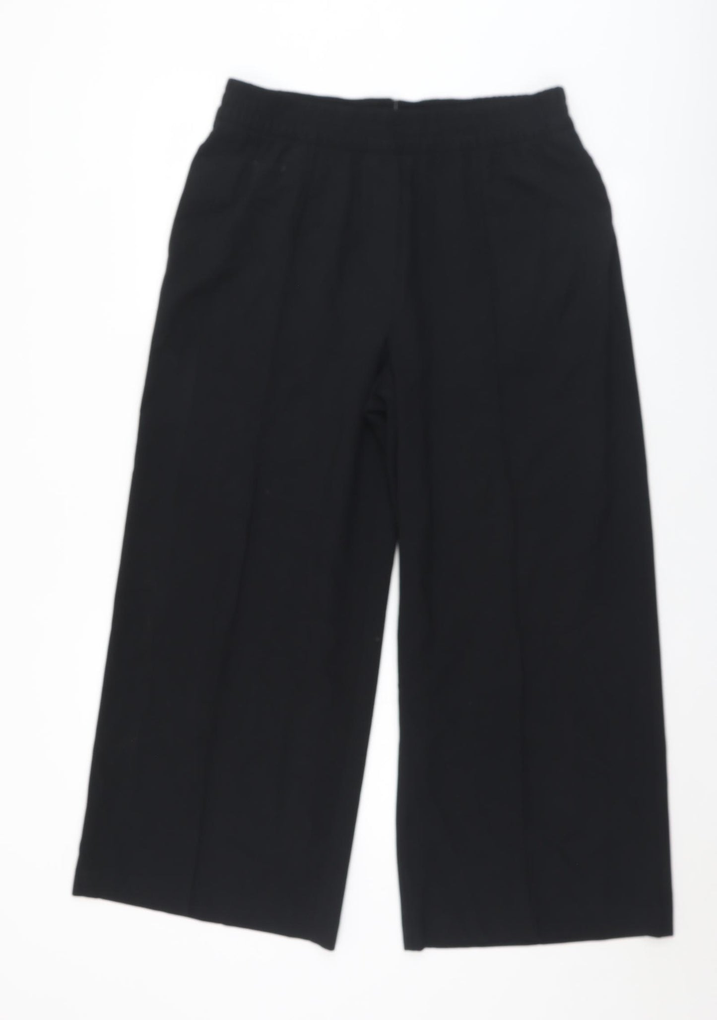 Marks and Spencer Womens Black  Polyester Dress Pants Trousers Size 14 L25 in Regular