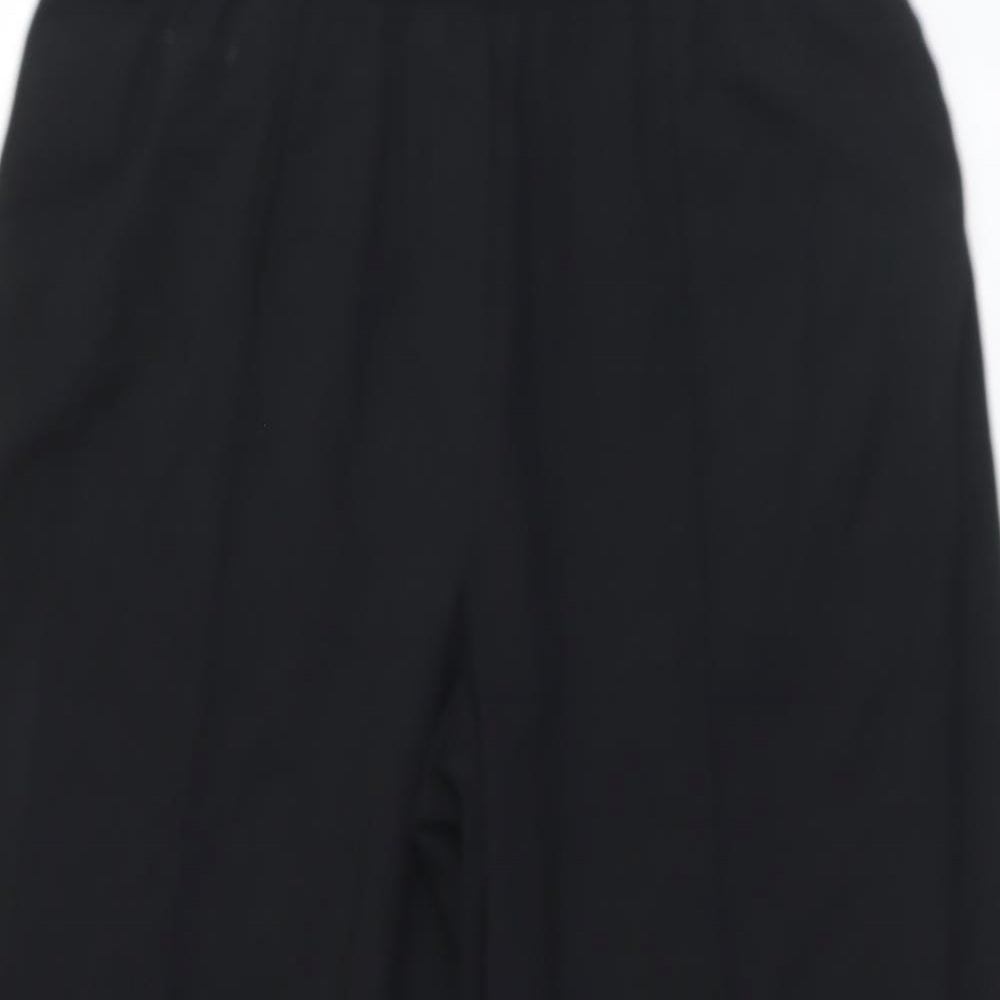 Marks and Spencer Womens Black  Polyester Dress Pants Trousers Size 14 L25 in Regular