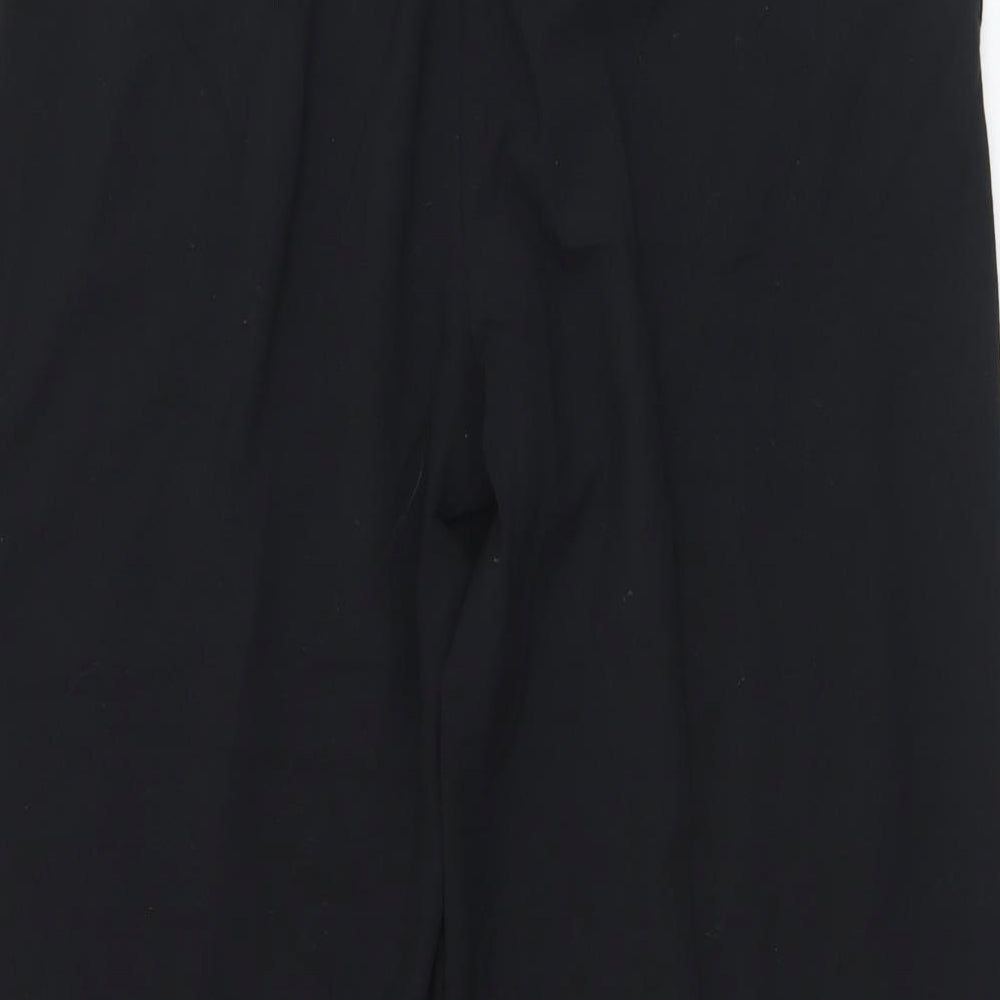 Marks and Spencer Womens Black  Polyester Dress Pants Trousers Size 14 L25 in Regular