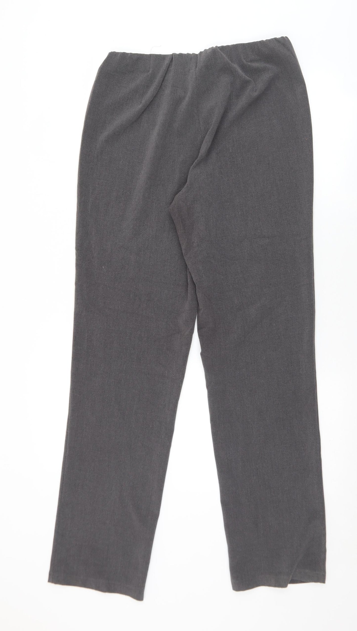 Doris Womens Grey  Polyester Dress Pants Trousers Size 12 L32 in Regular