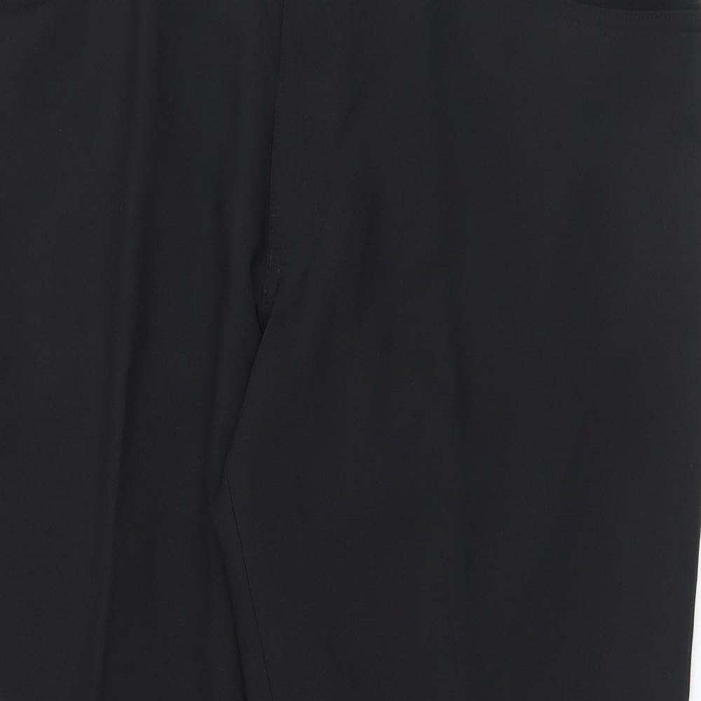Matalan Mens Black  Polyester Dress Pants Trousers Size 38 L29 in Regular Zip