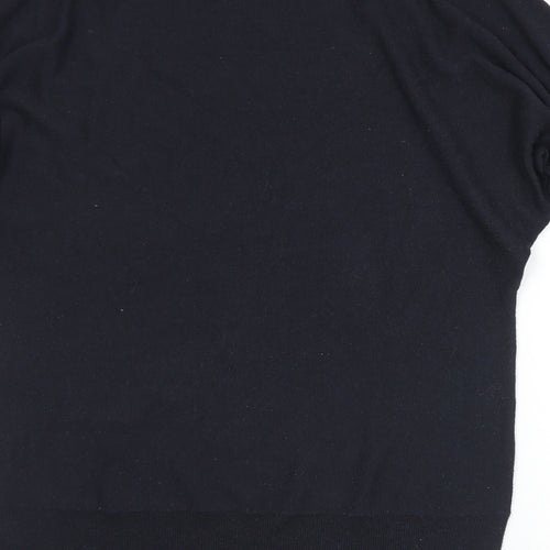 Savoir Womens Black Boat Neck  Polyester Pullover Jumper Size 18