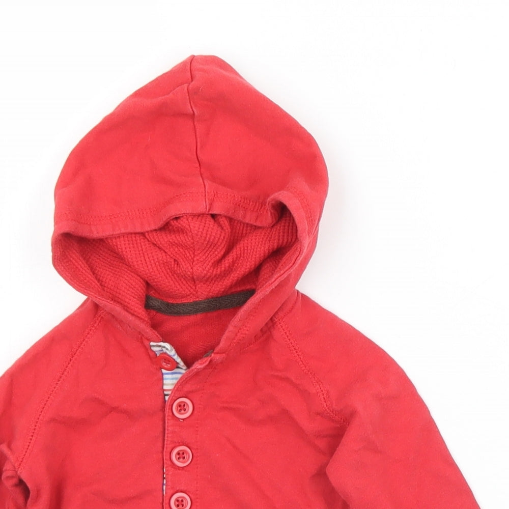 George Baby Red  Cotton Pullover Jumper Size 3-6 Months  Button