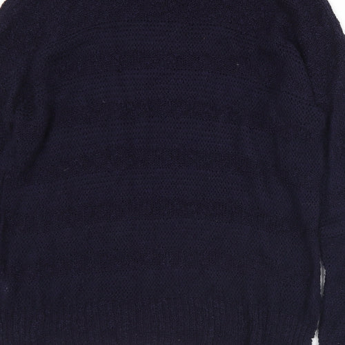 Dorothy Perkins Womens Blue Round Neck  Acrylic Pullover Jumper Size 16