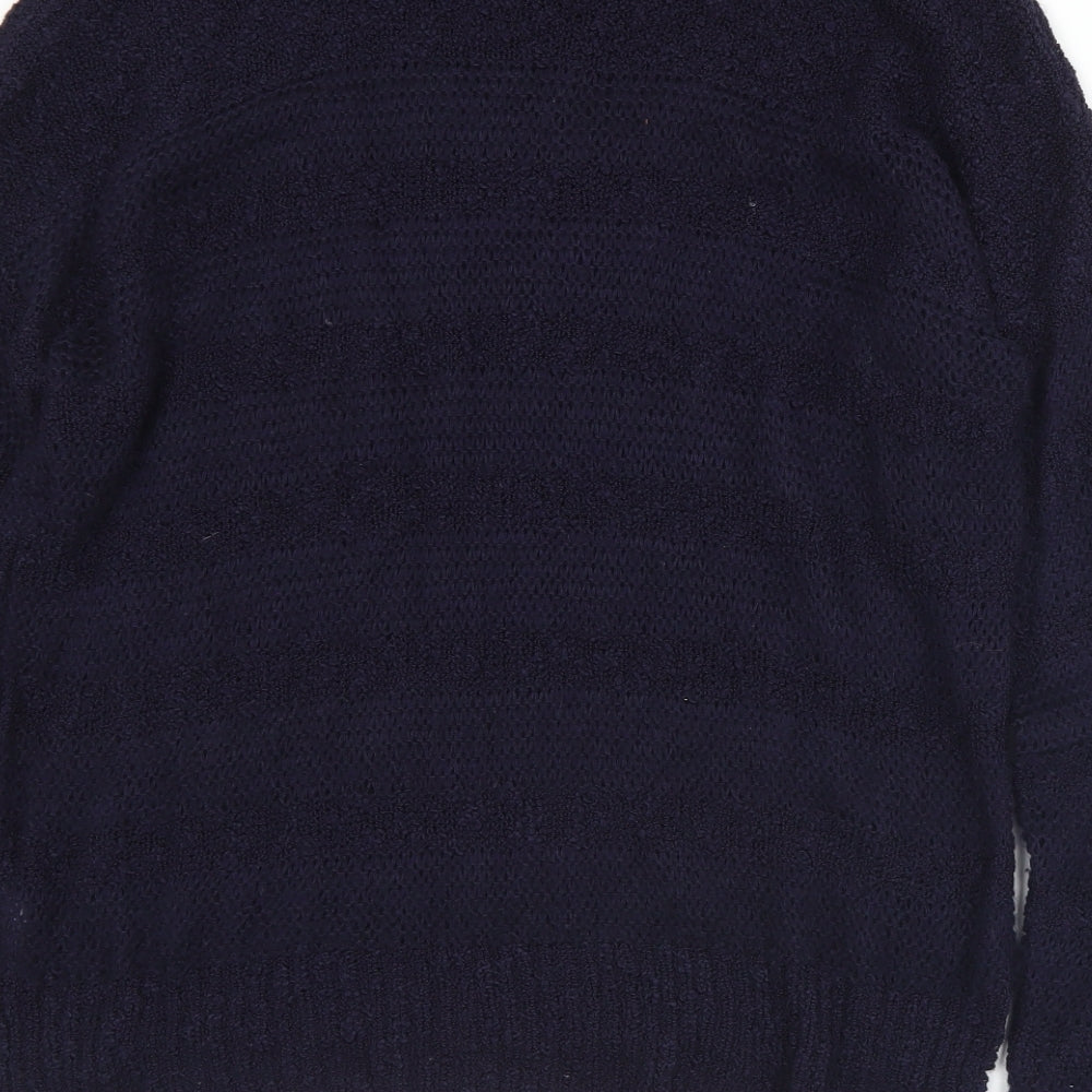 Dorothy Perkins Womens Blue Round Neck  Acrylic Pullover Jumper Size 16