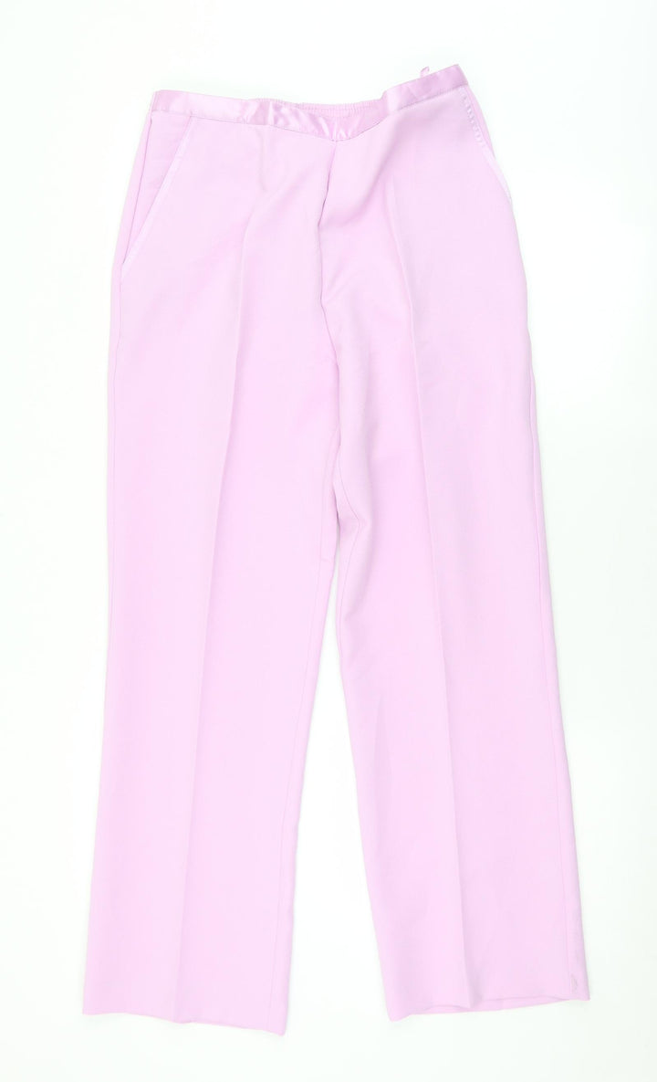 Damart Womens Purple  Polyester Trousers  Size 14 L28 in Regular