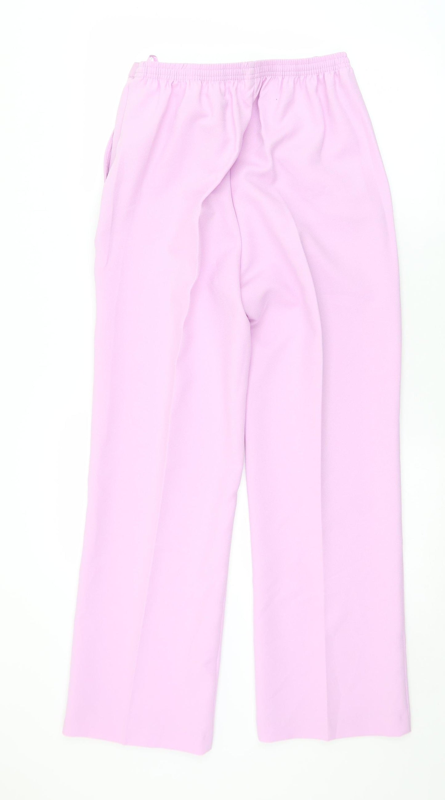 Damart Womens Purple  Polyester Trousers  Size 14 L28 in Regular