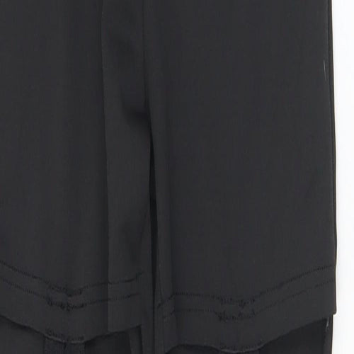 SheIn Womens Black  Polyester Pedal Pusher Trousers Size XS L27 in Regular Zip