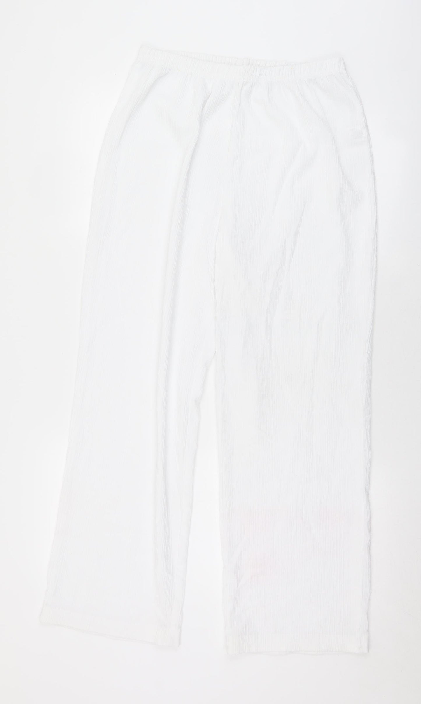Casual Comfort Womens White  Polyester Harem Trousers Size 14 L28 in Regular