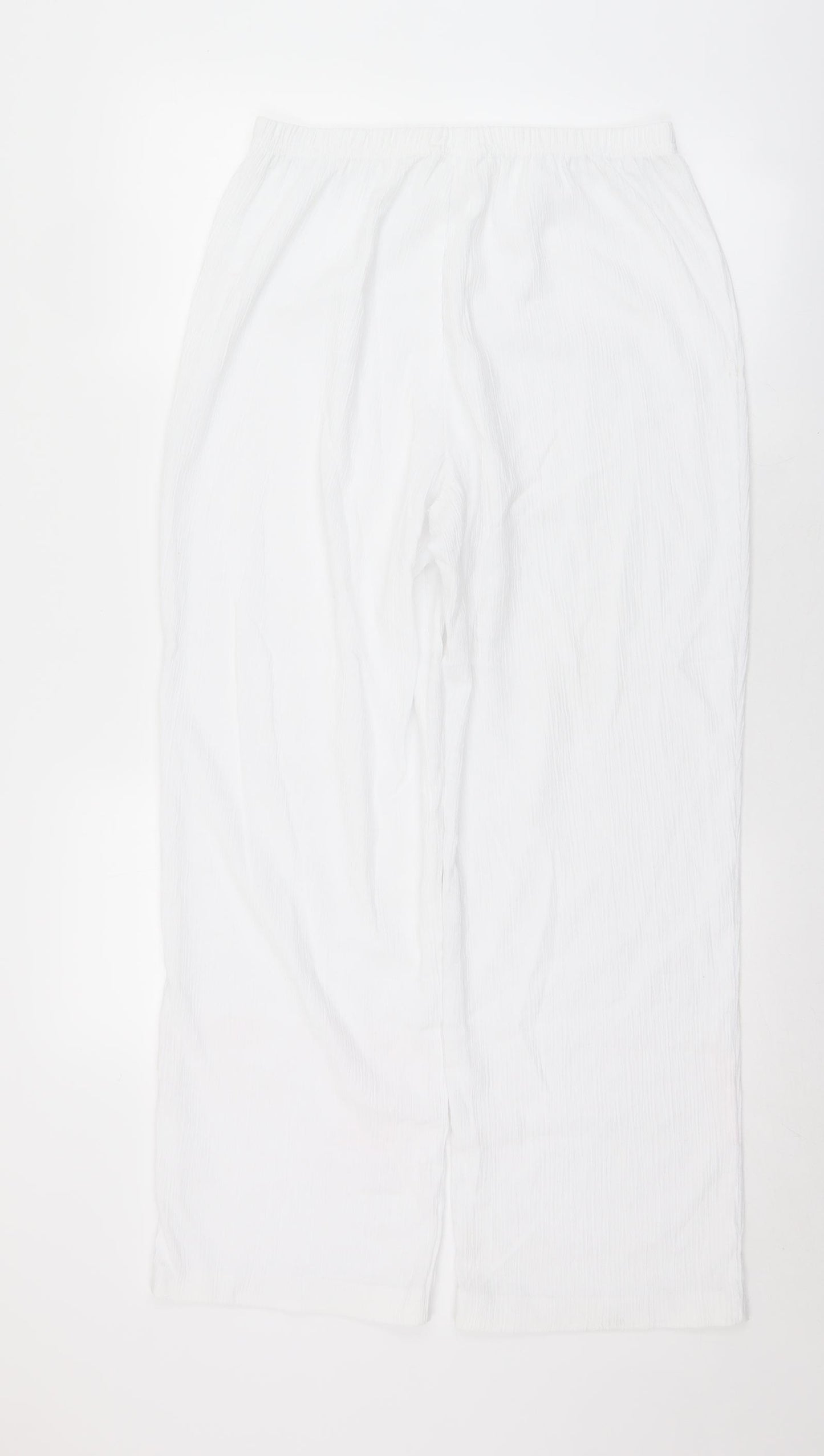 Casual Comfort Womens White  Polyester Harem Trousers Size 14 L28 in Regular