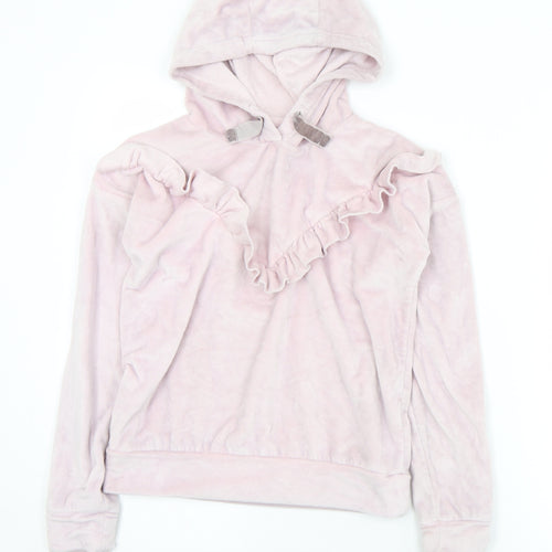 Matalan Girls Purple  Polyester Pullover Hoodie Size 10 Years