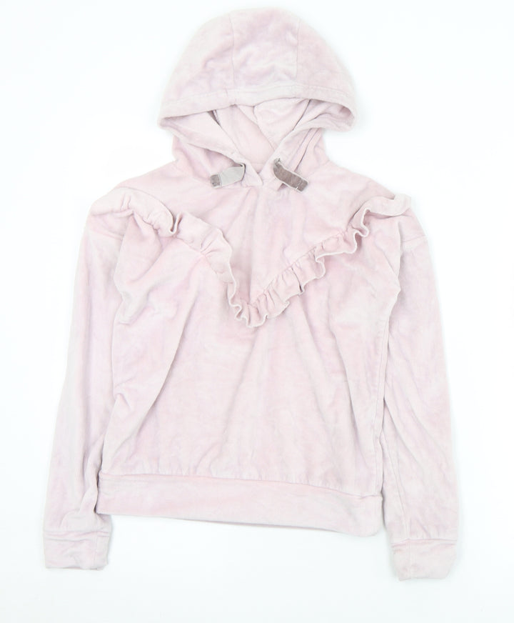 Matalan Girls Purple  Polyester Pullover Hoodie Size 10 Years