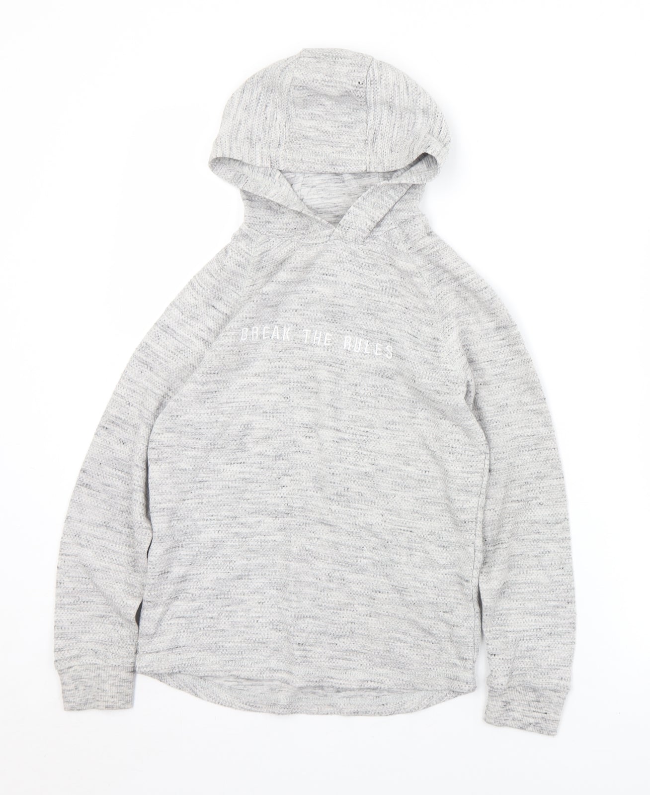 George Boys Grey  Cotton Pullover Hoodie Size 9-10 Years   - Break the Rules