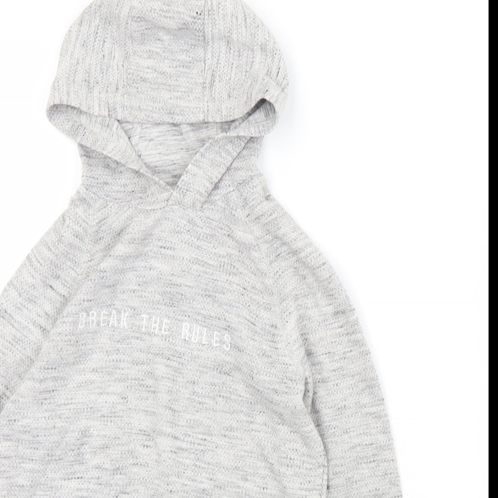 George Boys Grey  Cotton Pullover Hoodie Size 9-10 Years   - Break the Rules