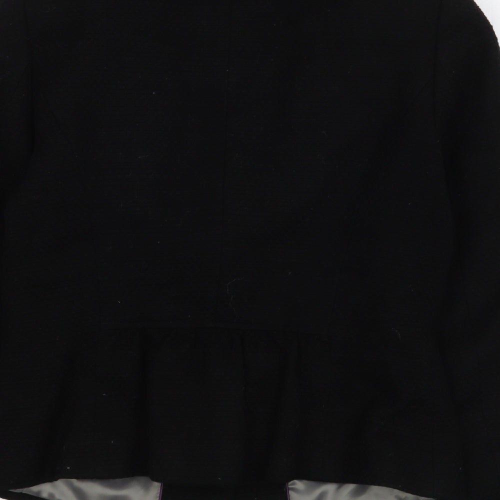 Per Una  Womens Black   Jacket  Size 12  Snap