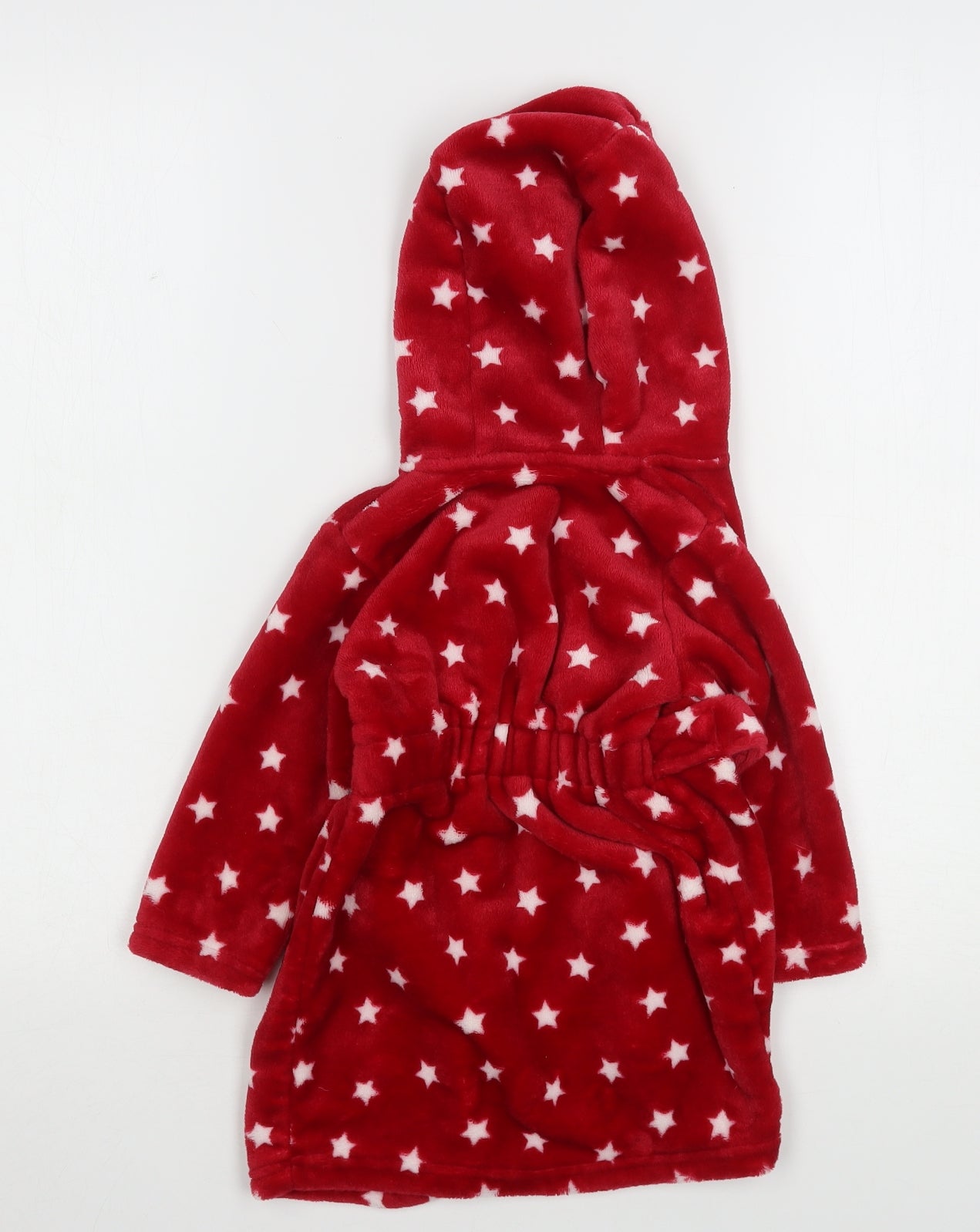 George Girls Red Polka Dot Polyester Kimono Gown Size 12-18 Months  Tie - Winnie The Pooh