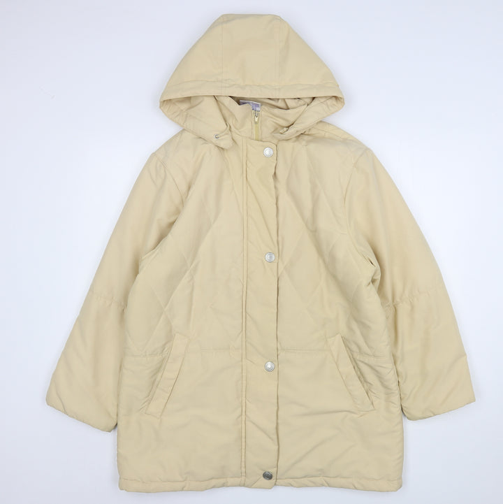 Classics Womens Beige Overcoat Coat Size 14