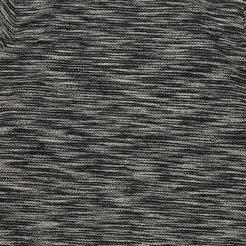 H&M Womens Grey Round Neck Striped Polyester Pullover Jumper Size S