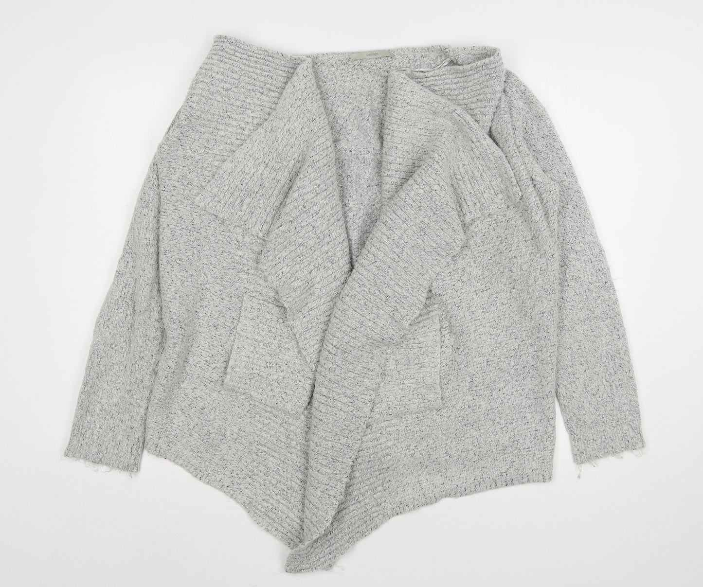 George Womens Grey V-Neck  Acrylic Cardigan Jumper Size 12