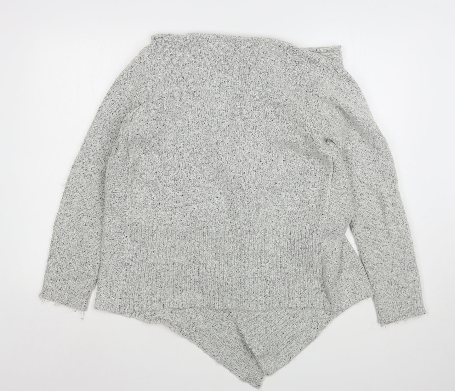 George Womens Grey V-Neck  Acrylic Cardigan Jumper Size 12