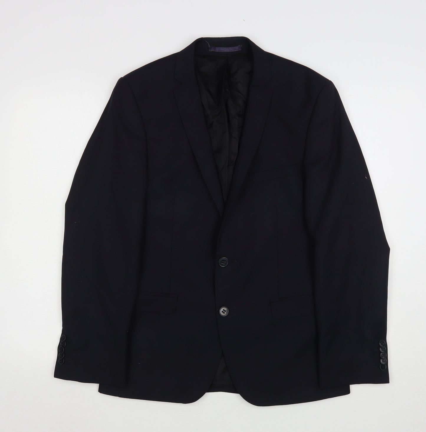 Ben Sherman  Mens Blue  Polyester Jacket Suit Jacket Size 38