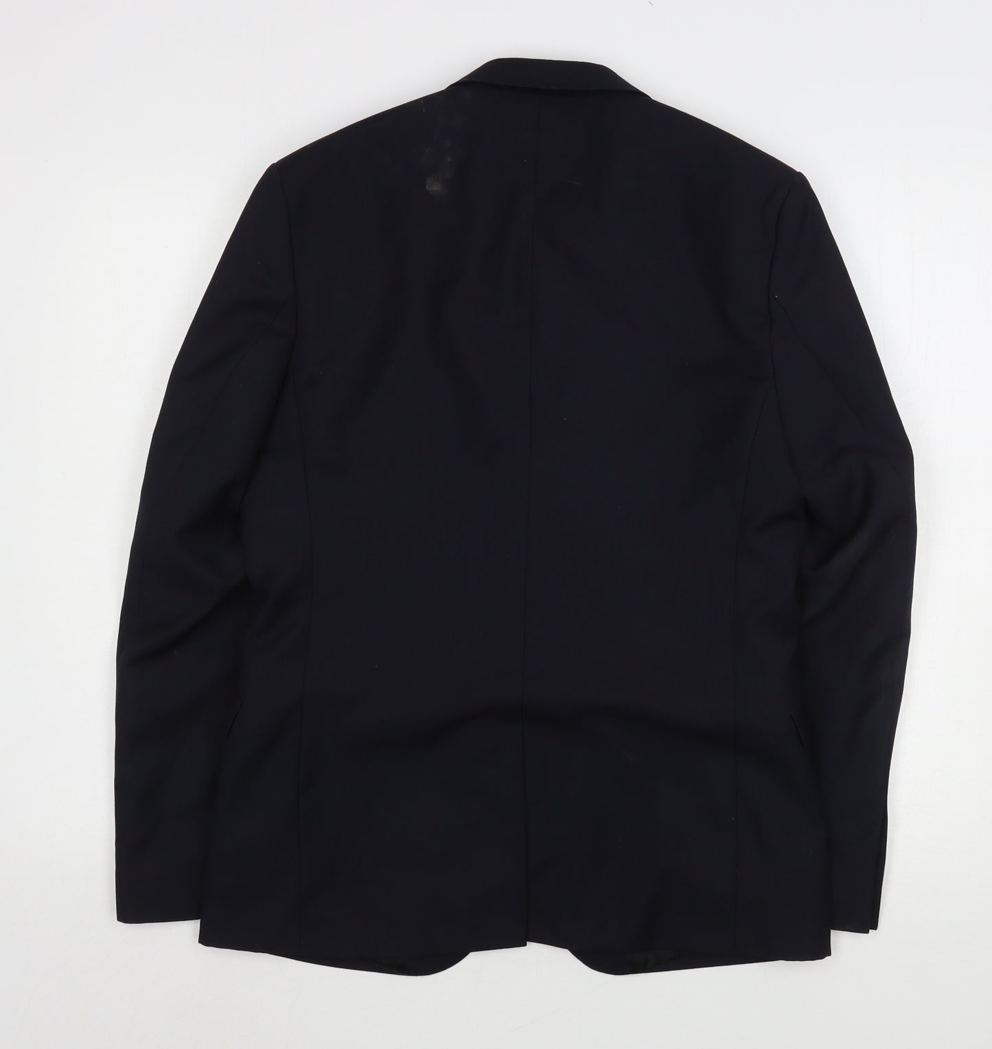 Ben Sherman  Mens Blue  Polyester Jacket Suit Jacket Size 38