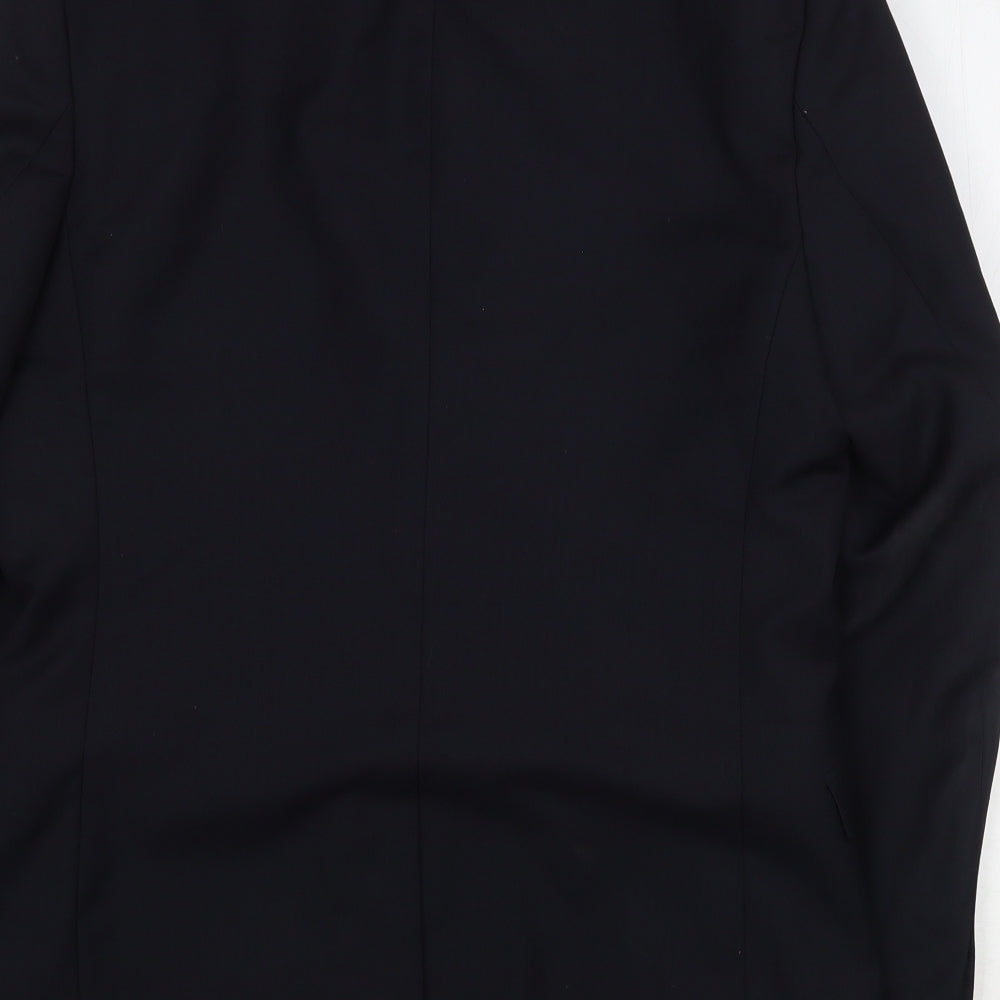 Ben Sherman  Mens Blue  Polyester Jacket Suit Jacket Size 38