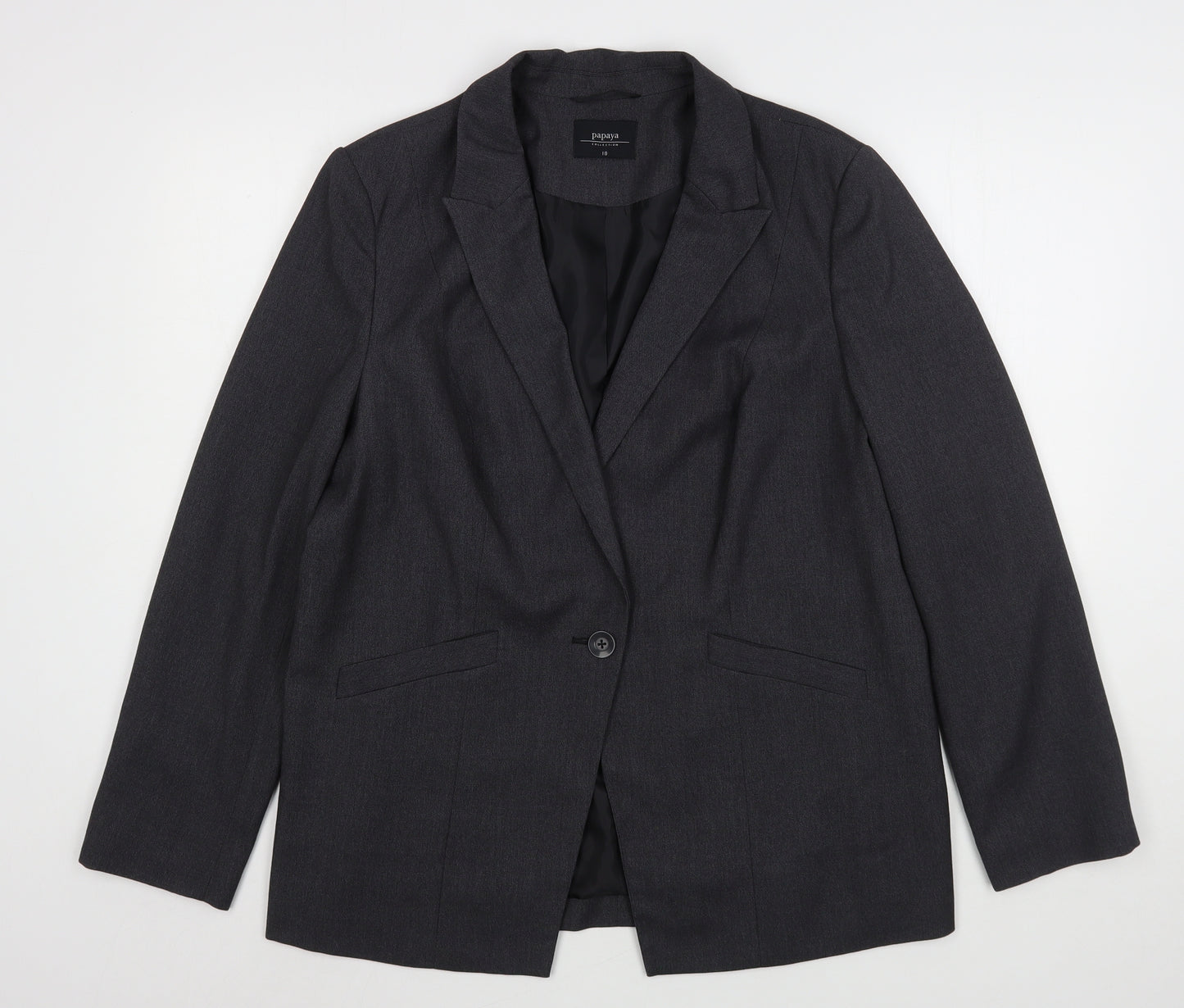 Papaya Womens Grey  Polyester Jacket Suit Jacket Size 18