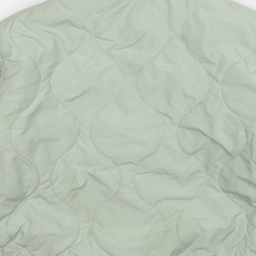 Primark Girls Green   Quilted Jacket Size 3-4 Years  Snap