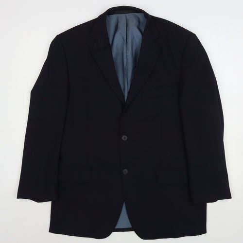 Marks and Spencer Mens Blue  Wool Jacket Suit Jacket Size 40