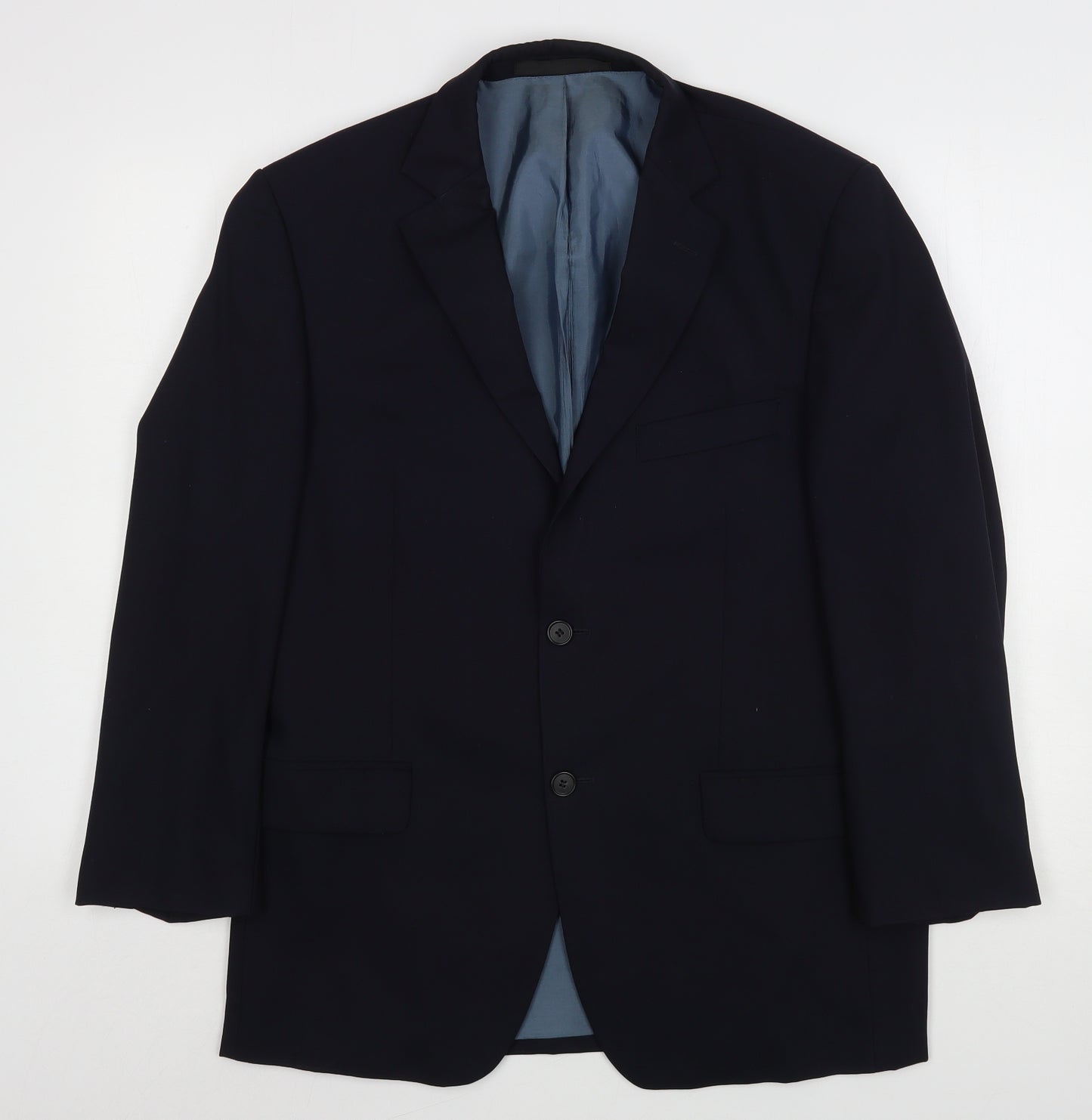 Marks and Spencer Mens Blue  Wool Jacket Suit Jacket Size 40
