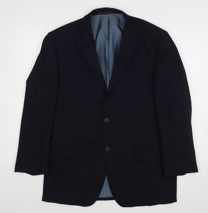Marks and Spencer Mens Blue  Wool Jacket Suit Jacket Size 40