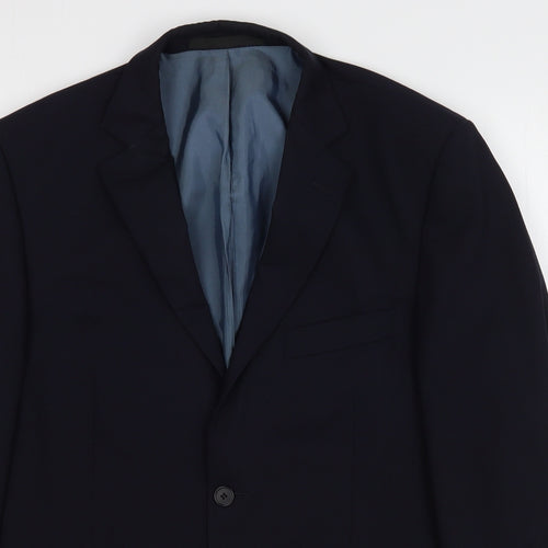 Marks and Spencer Mens Blue  Wool Jacket Suit Jacket Size 40