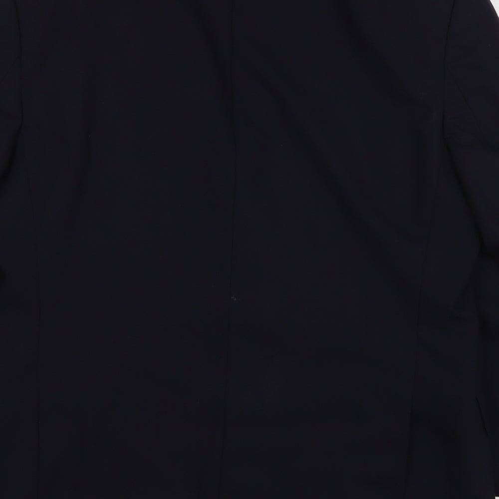 Marks and Spencer Mens Blue  Wool Jacket Suit Jacket Size 40